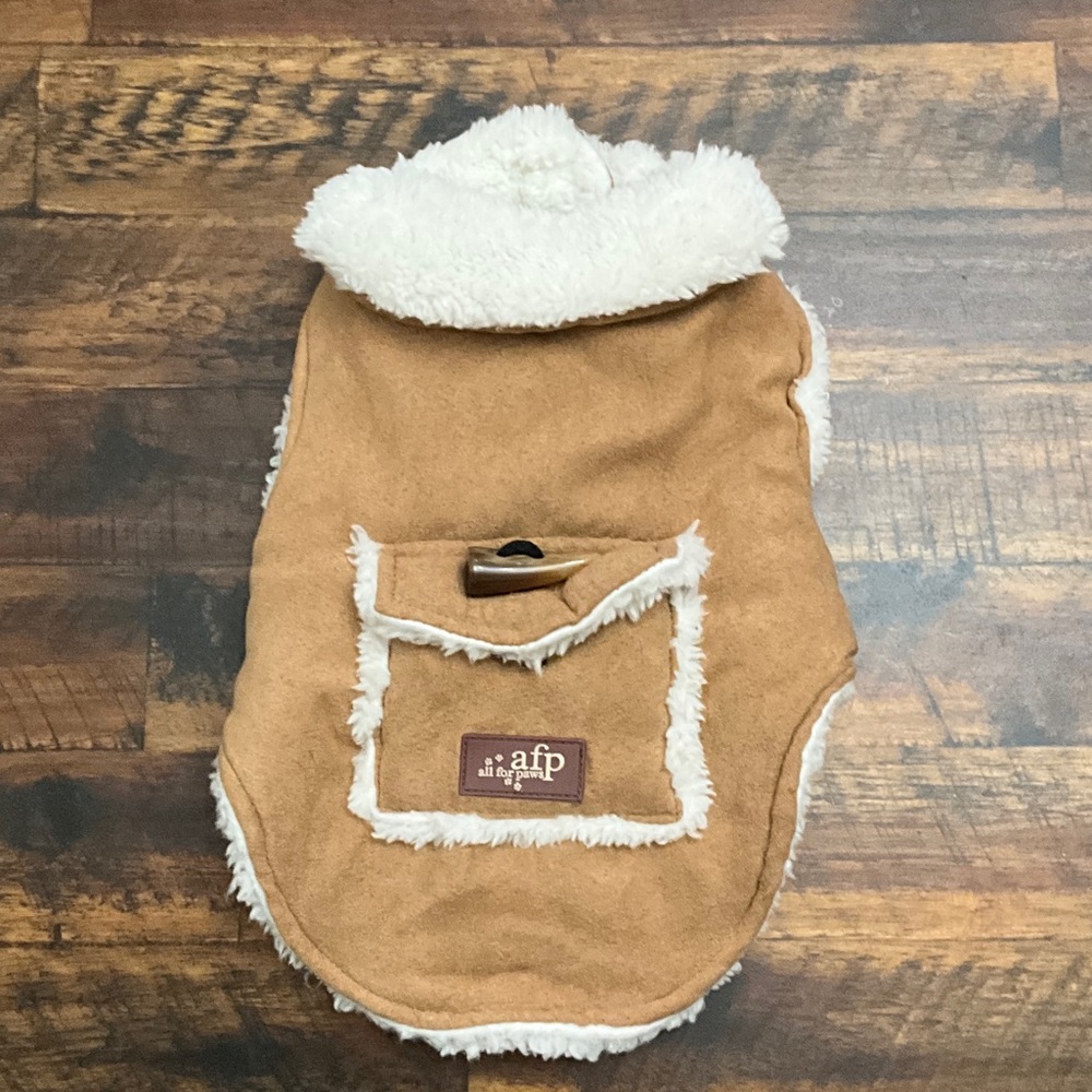 Tan and White Dog Coat